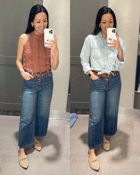 Size XS in both tops
Size 4 jeans

Target style
Target fashion 
