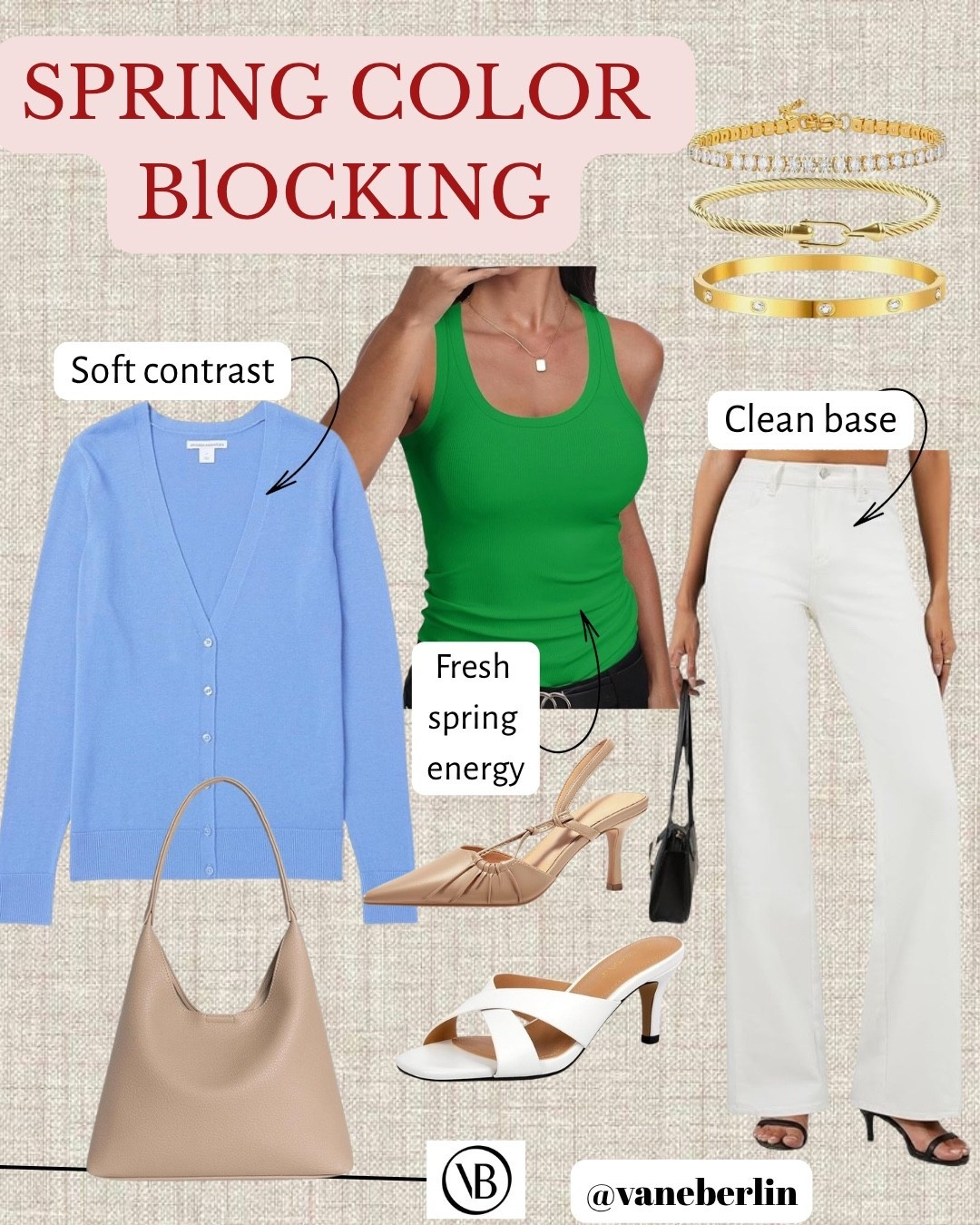 Fresh spring outfit idea! Easy color blocking with white jeans and soft layers. Spring outfit, pastel cardigan, tank top.

#LTKSeasonal #LTKootd #LTKOver40