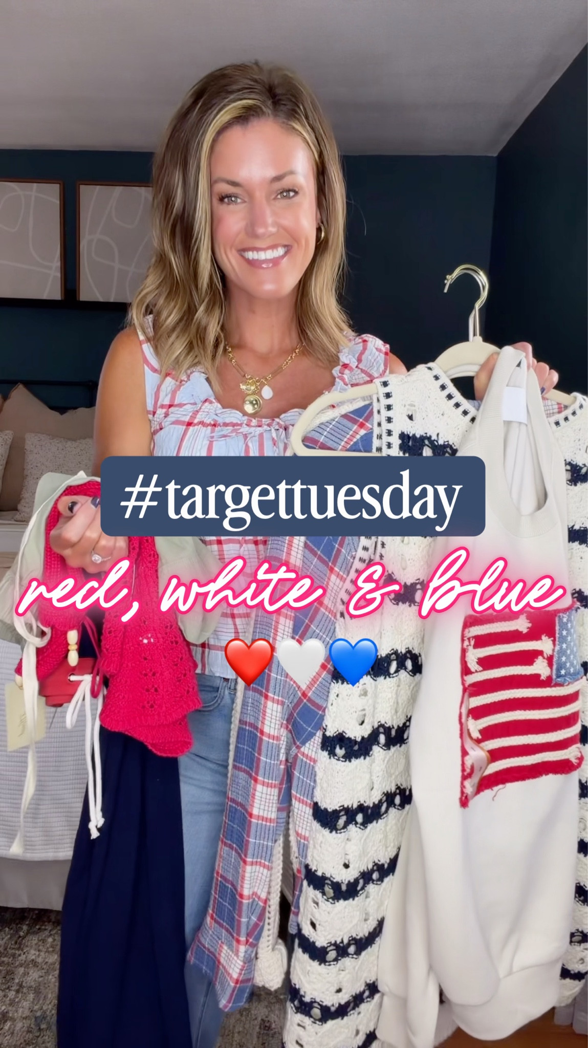 #targettuesday 🎯 
Target new arrivals 
Jeans and denim shorts / 8 
Plaid top/ small
Pants and shorts/ medium
Dress/ small
Halter/ medium
Sweatshirt/ small 
Button down/ small 
Crochet top/ small 


#LTKSeasonal #LTKOver40