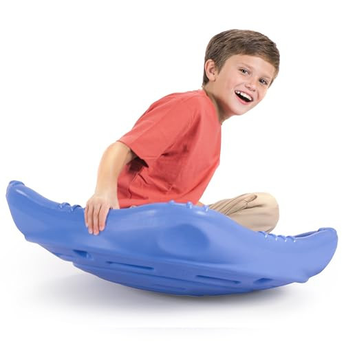 Simplay3 Rock and Spin Sensory XL Wobble Disk Climbing Dome for Toddlers and Kids Rocking and Climbing, Indoor/Outdoor Periwinkle Blue, 1 Pack, Ages 2-12 Years | Amazon (US)