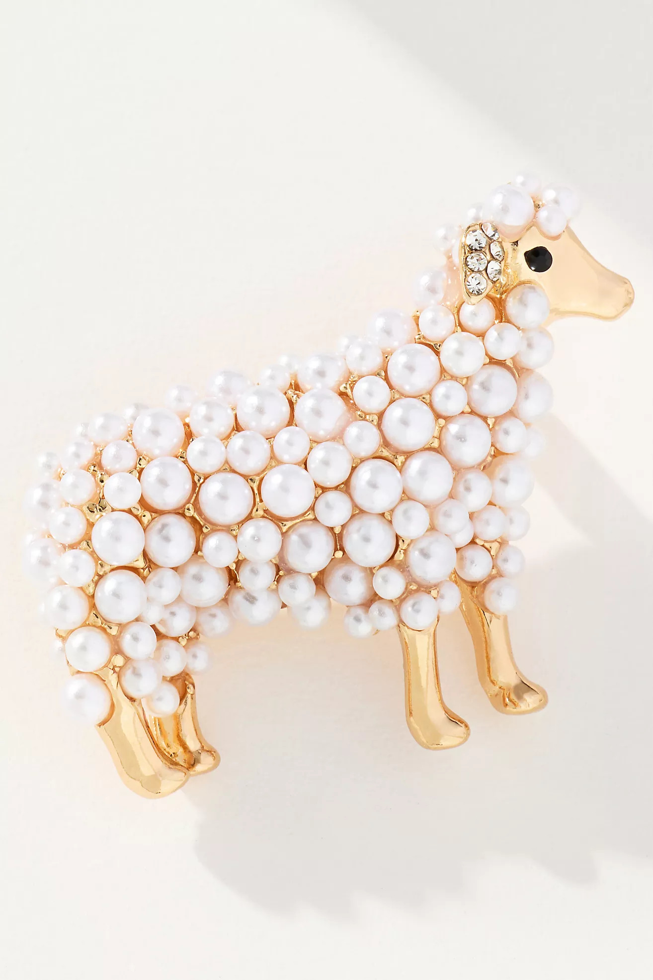 Pearled Sheep Brooch | Anthropologie (UK)