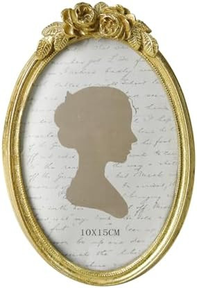 Sunlit Vintage Picture Frame 4x6 Inch, Oval Antique Photo Frames with Glass Front, Luxury Photo D... | Amazon (US)