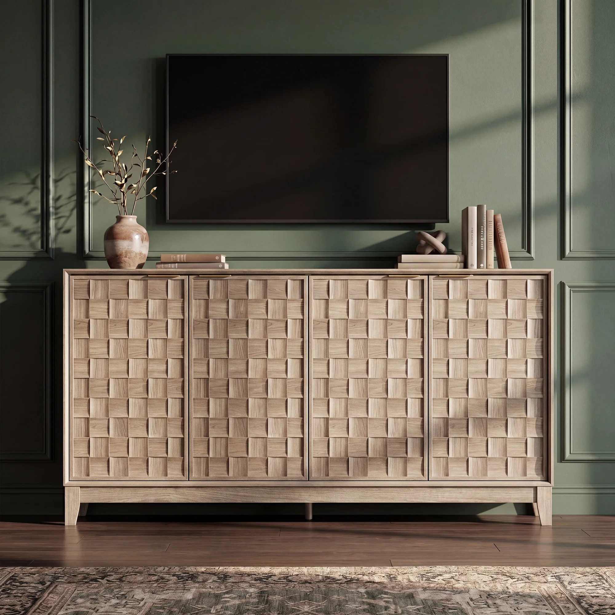 Valdean 60'' Wide Sideboard Buffet with Solid Wood Legs and Adjustable Shelves | Wayfair North America