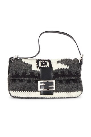 Fendi Wool Baguette Shoulder Bag | FWRD 