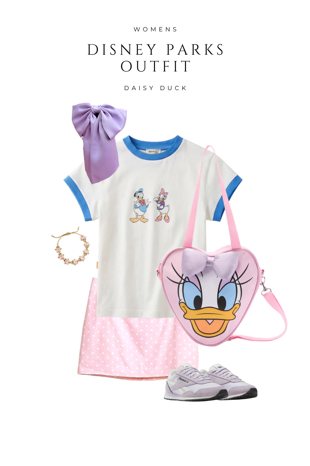  

Sweet, feminine, and park-ready 💗 This Daisy Duck inspired Disney Parks outfit is perfect for a girly day at the parks! Featuring soft pastel tones, a comfy graphic tee, and the cutest bow + accessories to complete the look. Perfect for staying stylish and comfortable all day long!

 

#LTKTravel #LTKSeasonal #LTKootd