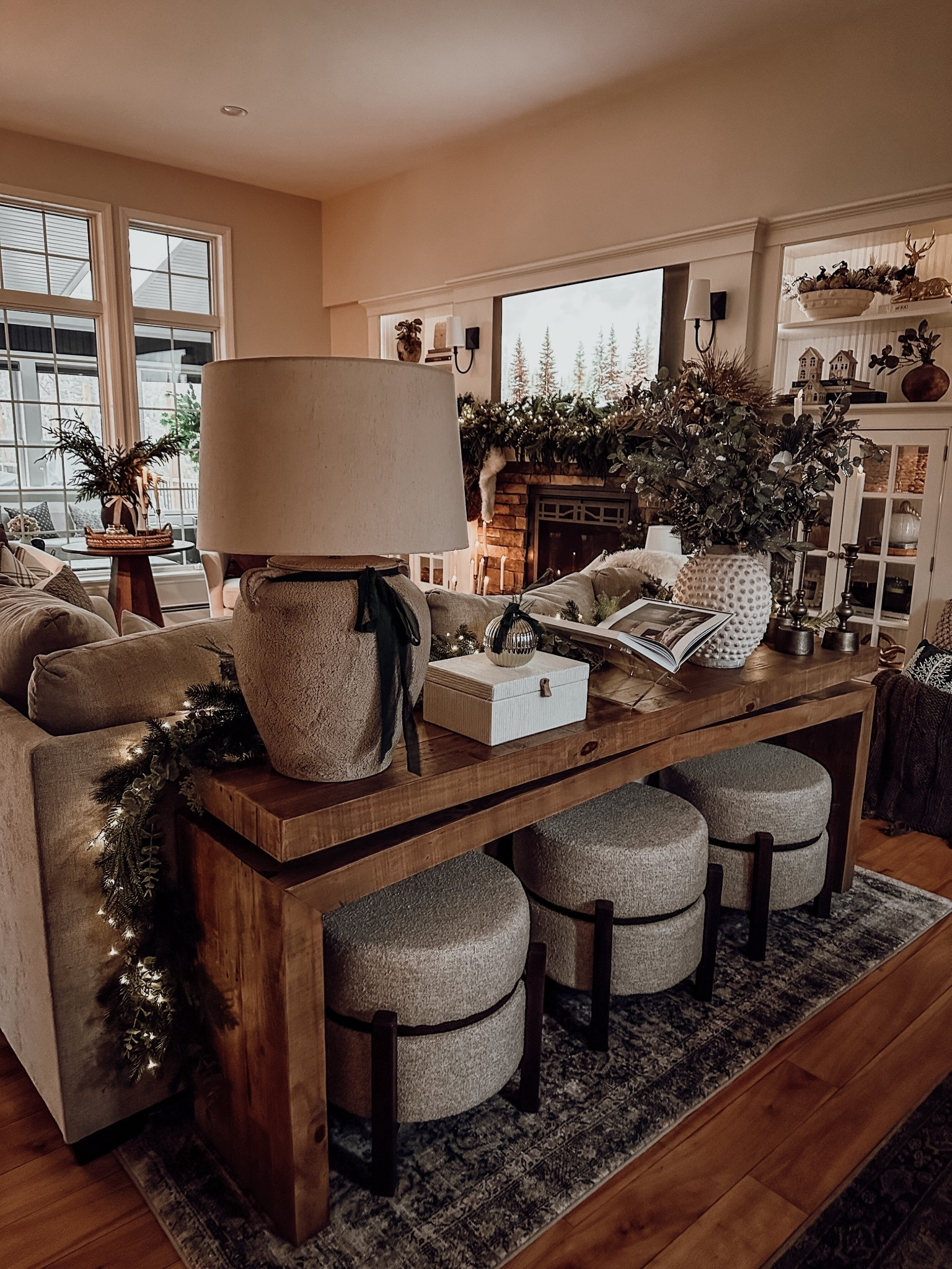 Console table styling for Christmas 

#LTKHoliday #LTKSeasonal #LTKHome