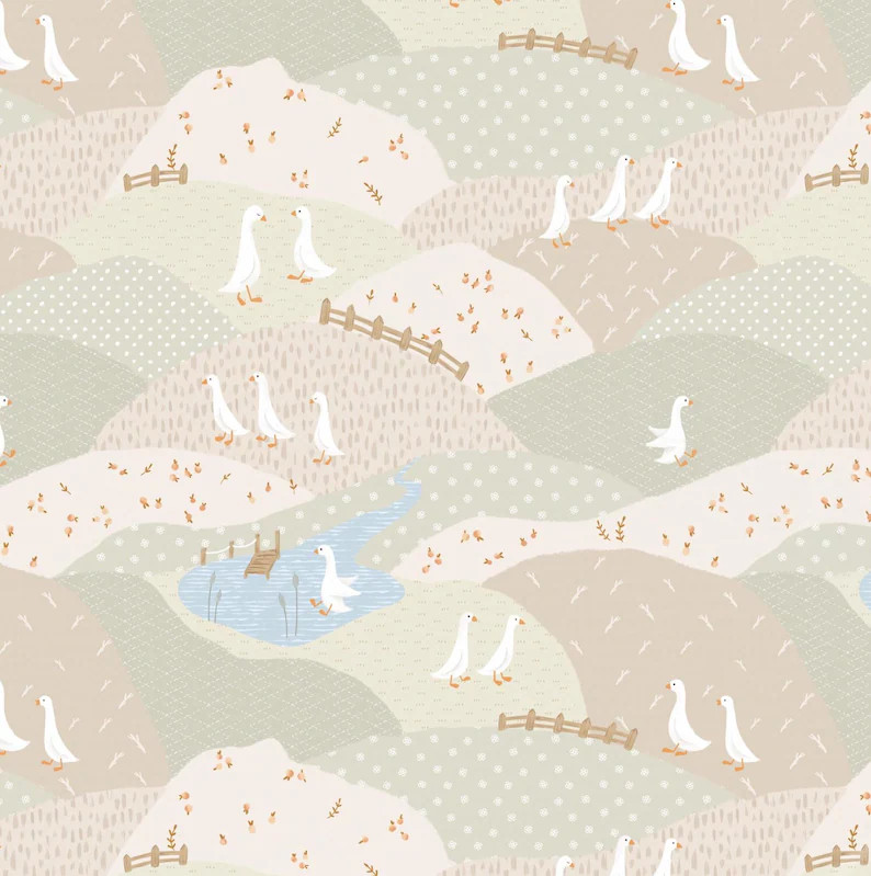 Little Goose Fabric, Cotton / French Terry / Rib Jersey / Minky / Panama Material: One Meter /yar... | Etsy (Global)