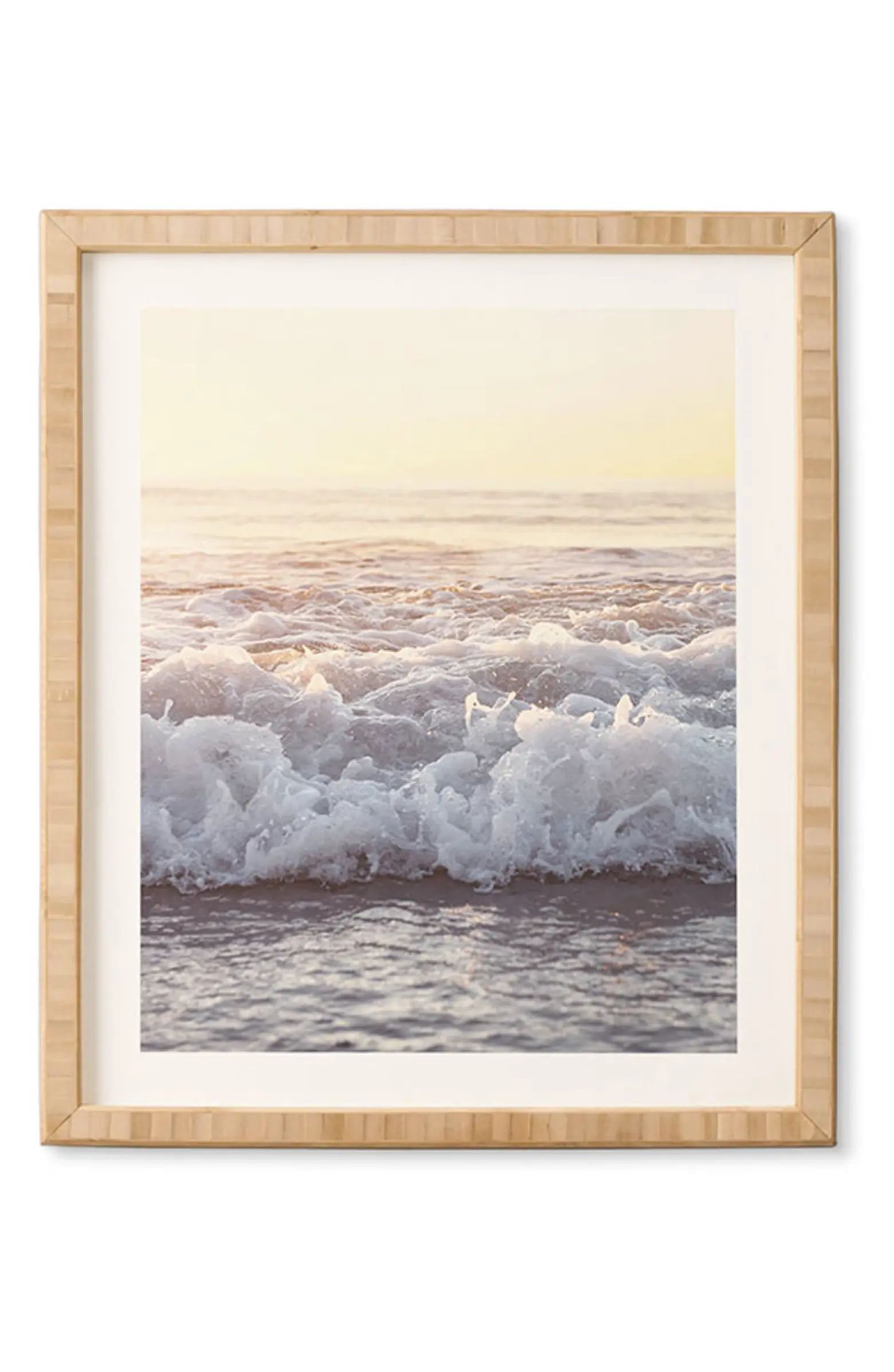 Beach Splash Bamboo Framed Wall Art | Nordstrom