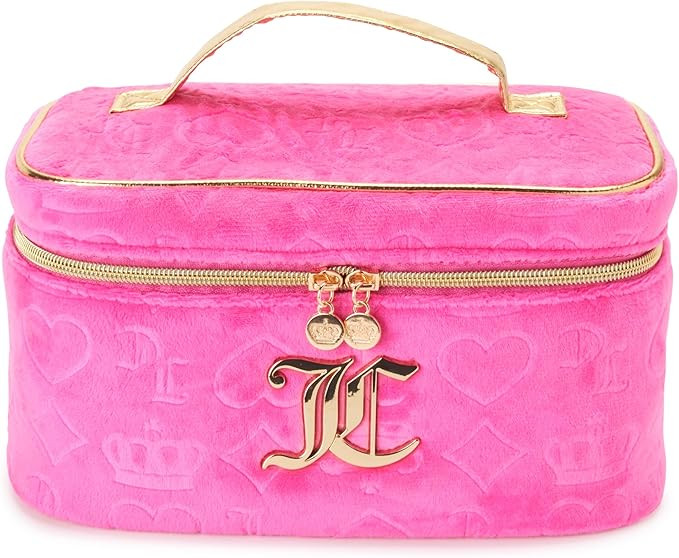 Juicy Couture Women's Cosmetics Bag - Travel Makeup and Toiletries Train Case Organizer, Size One... | Amazon (US)