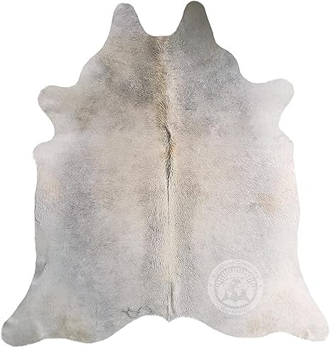 Genuine Grey Beige Cowhide Rug Large 6 x 7ft 180 x 220cm | Amazon (US)