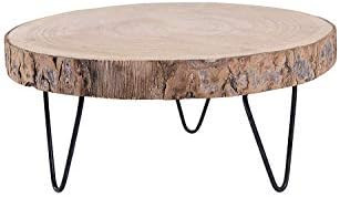 Holtz CCP HZ DA7521 Paulownia Pedestal with Metal Legs, Wood Stand for Cakes, Candles, Plants, De... | Amazon (US)