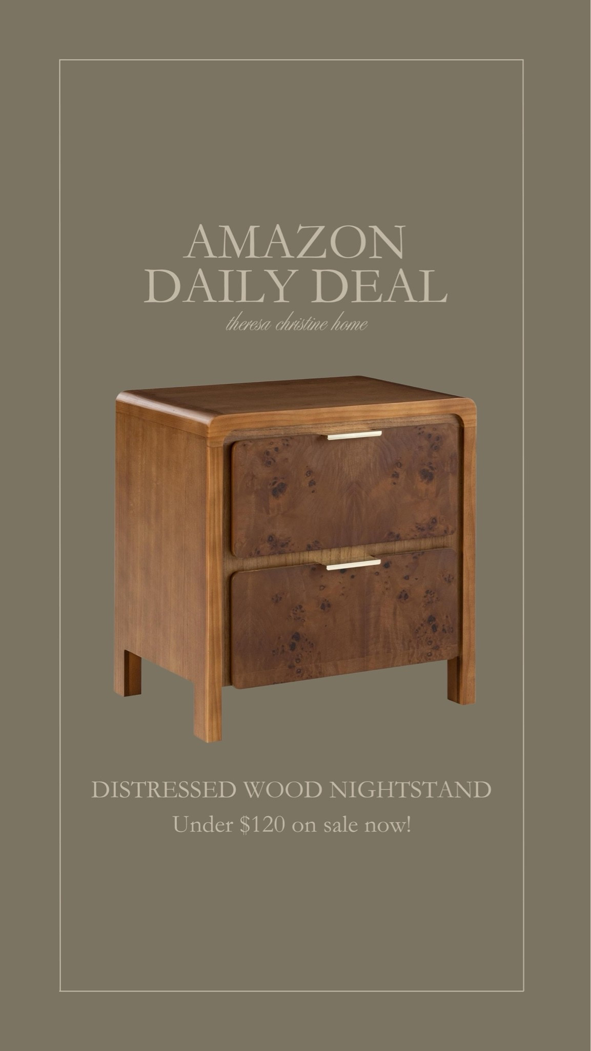 The prettiest nightstand is on sale! It’s an Amazon find and so pretty 🤎