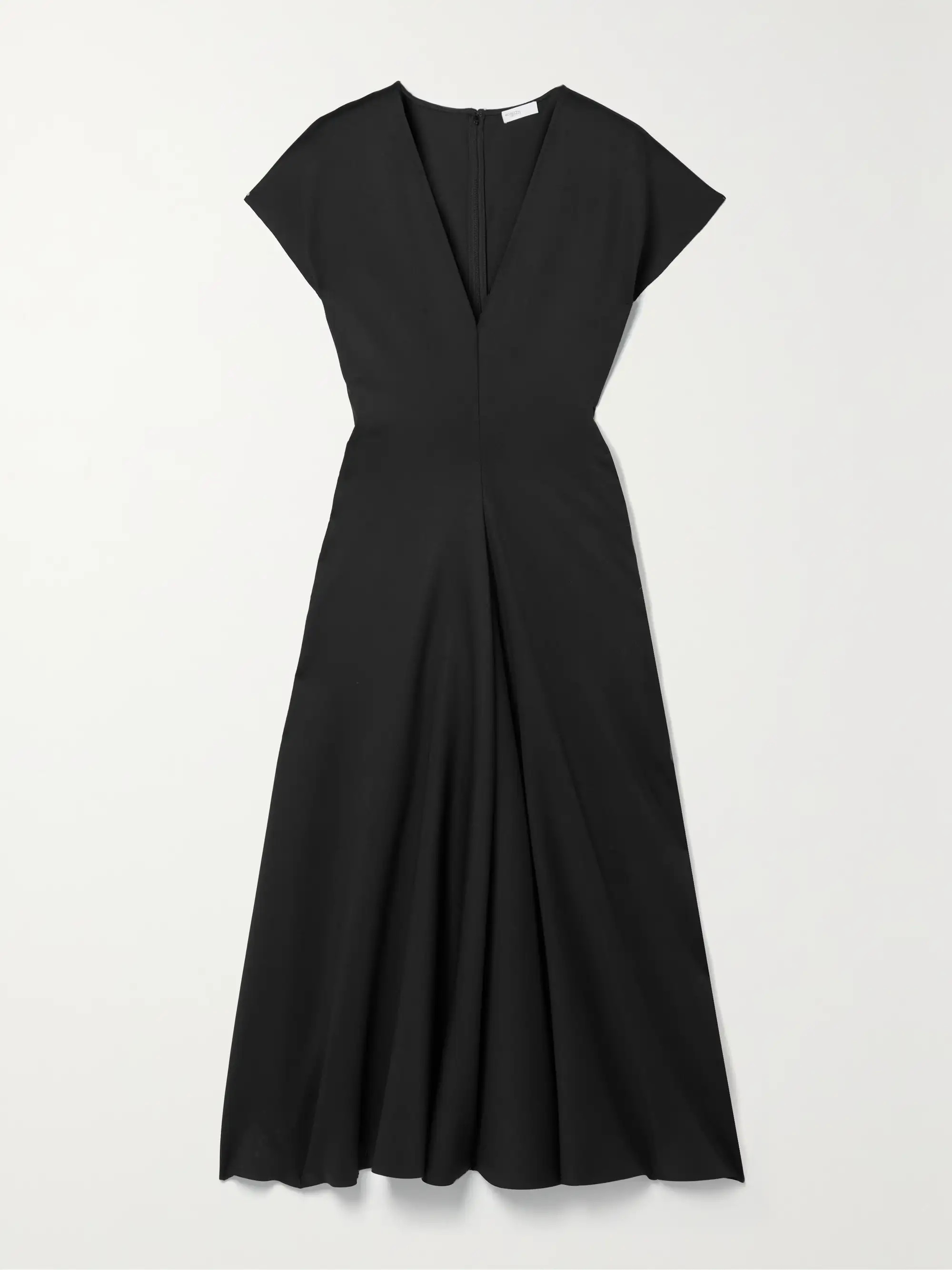 Black + NET SUSTAIN gathered stretch-jersey midi dress | ROSETTA GETTY | NET-A-PORTER | NET-A-PORTER (UK & EU)