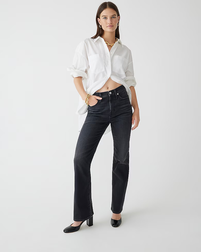 High-rise slim demi-boot jean in Charcoal wash | J. Crew US