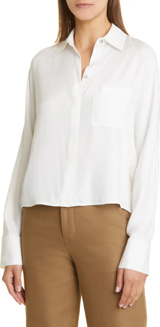 Silk Blend Woven Shirt | Nordstrom