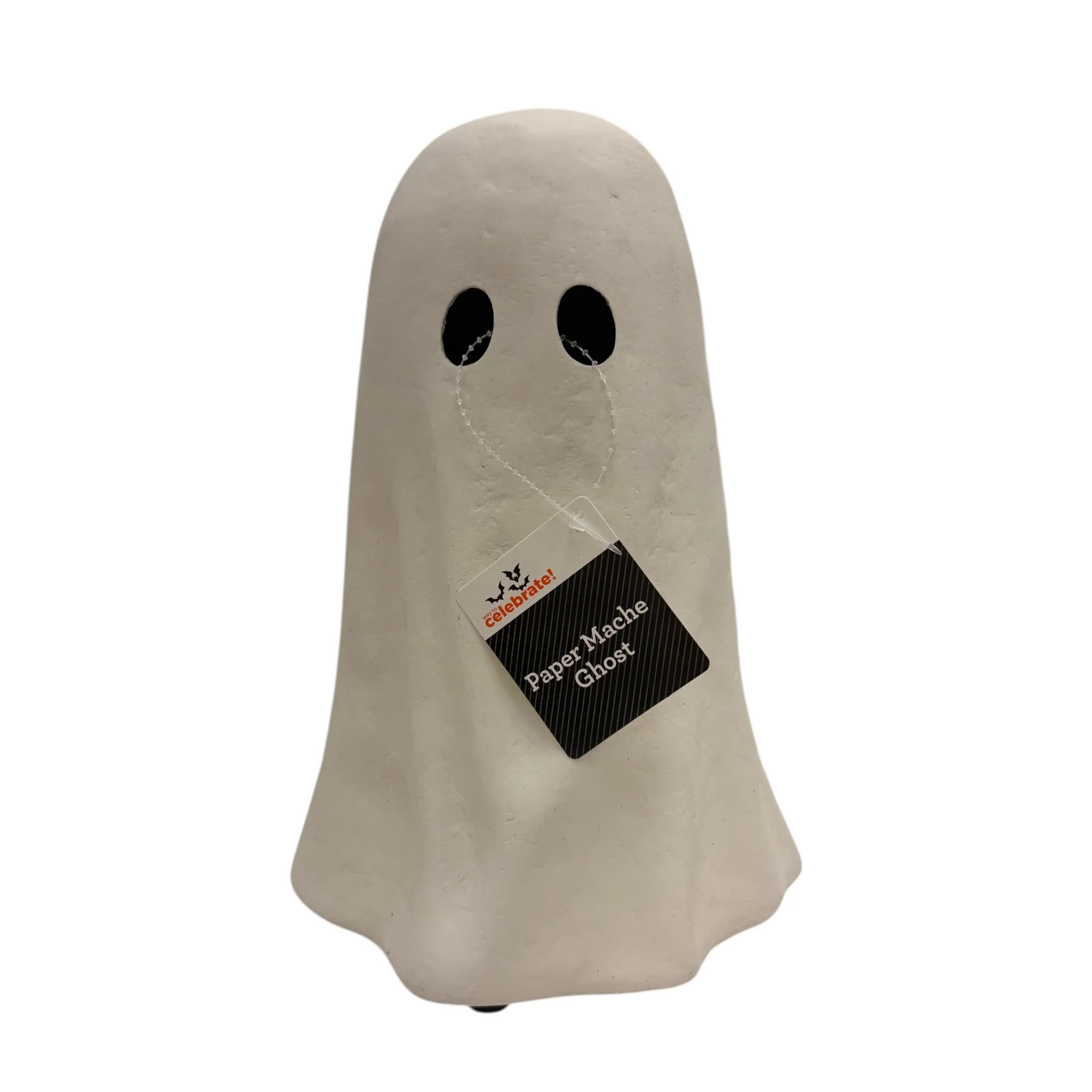 Halloween White Ghost Jack-O-Lantern Paper Mache, 11 inch, by Way to Celebrate | Walmart (US)