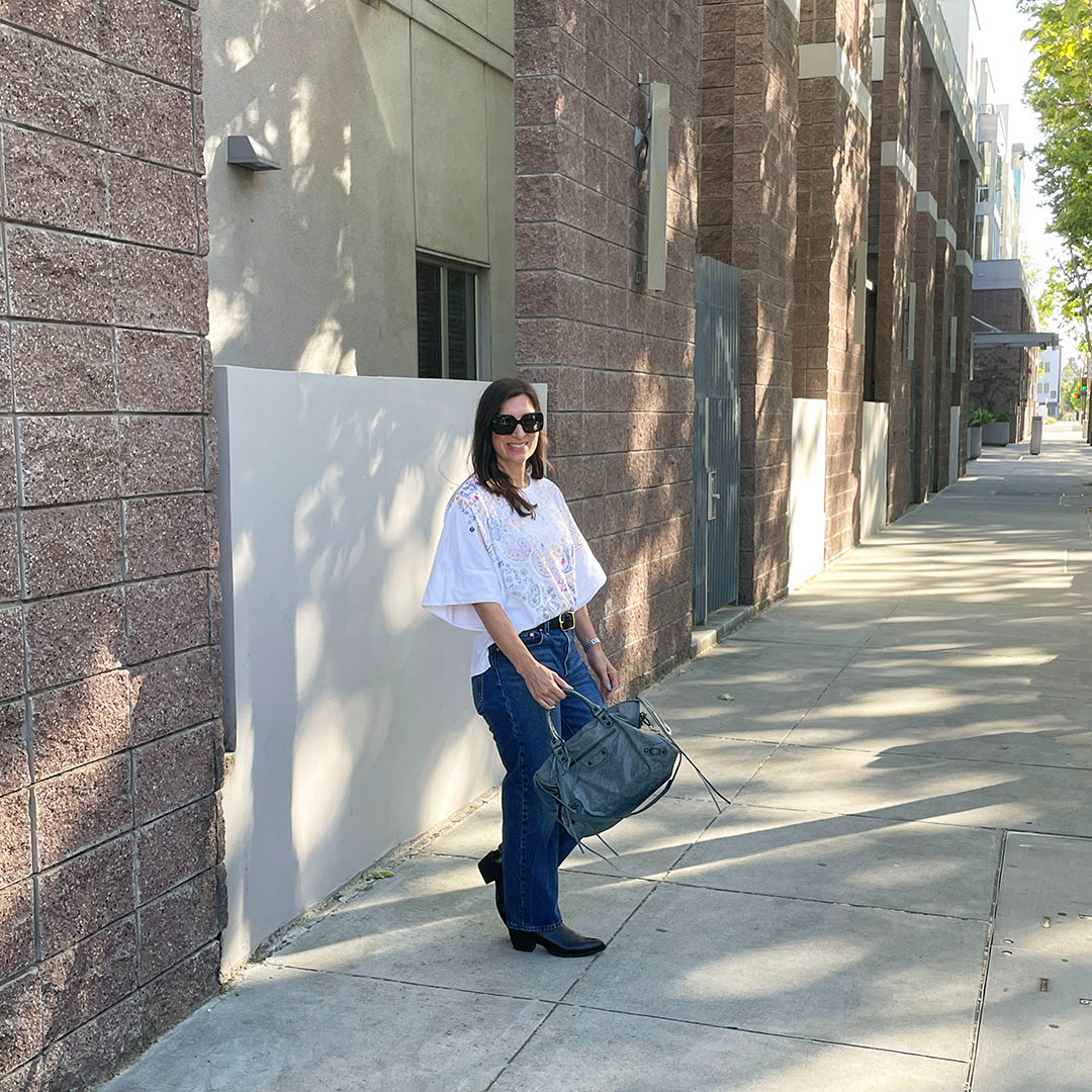 Love an oversized tee, and jeans I don't need to shorten for casual summer days. 

 #LTKootd #LTKOver40 #LTKPetite