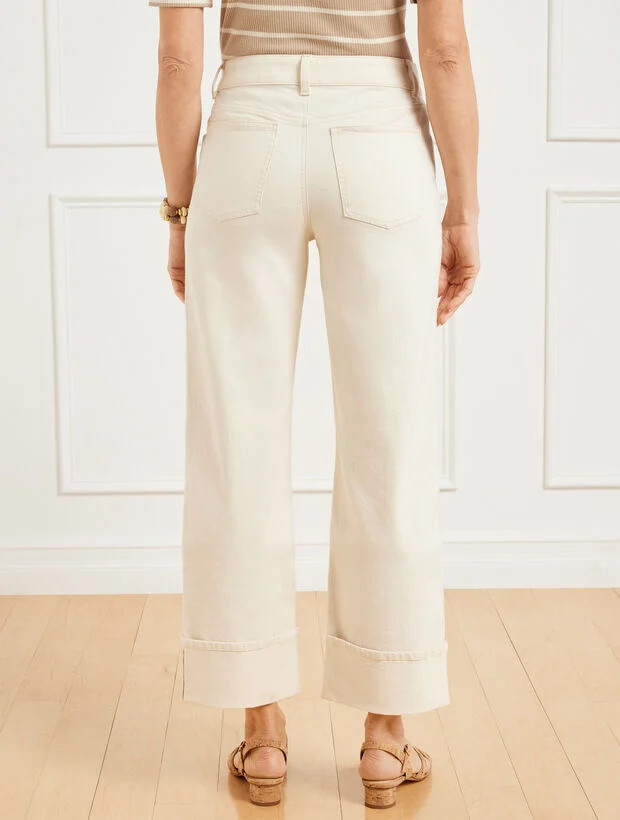 Straight Ankle Cuff Jeans | Talbots