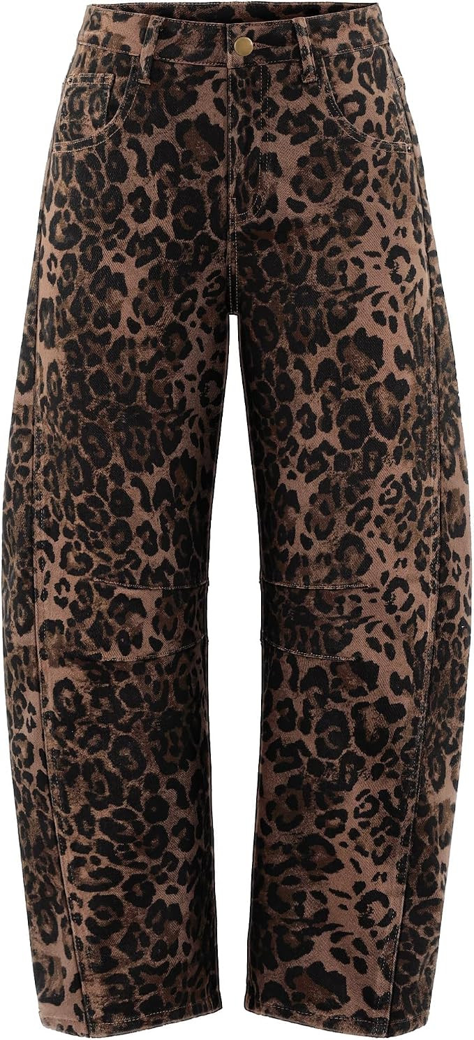 ZESICA 2026 Barrel Jeans for Women Trendy Wide Leg Pants | Amazon (US)