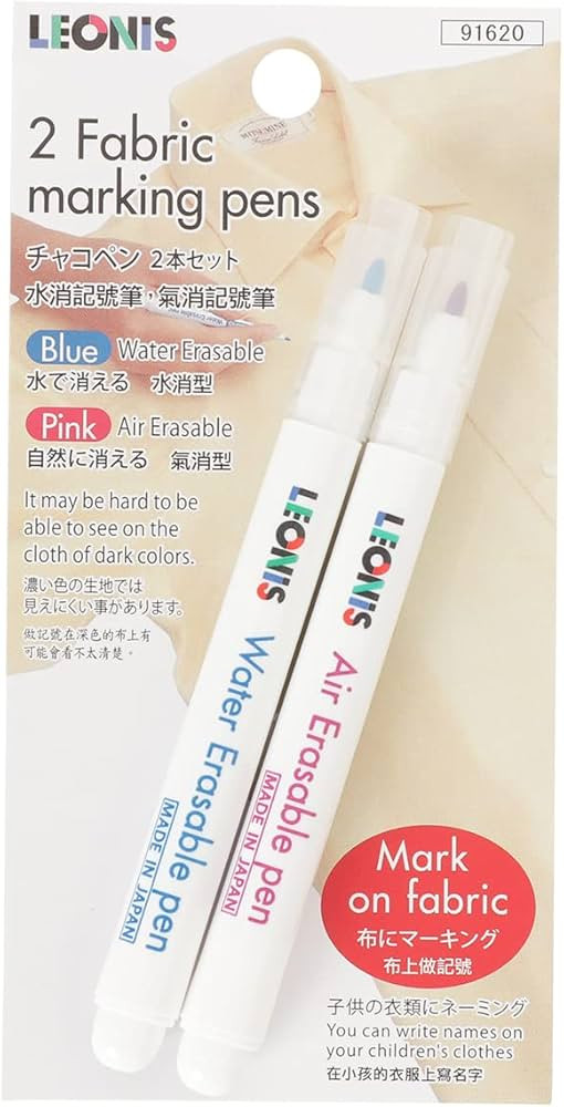 LEONIS Water Erasable Fabric Marking Pen & Disappearing Ink Fabric Marking Pen Set [ 91620 ] | Amazon (US)