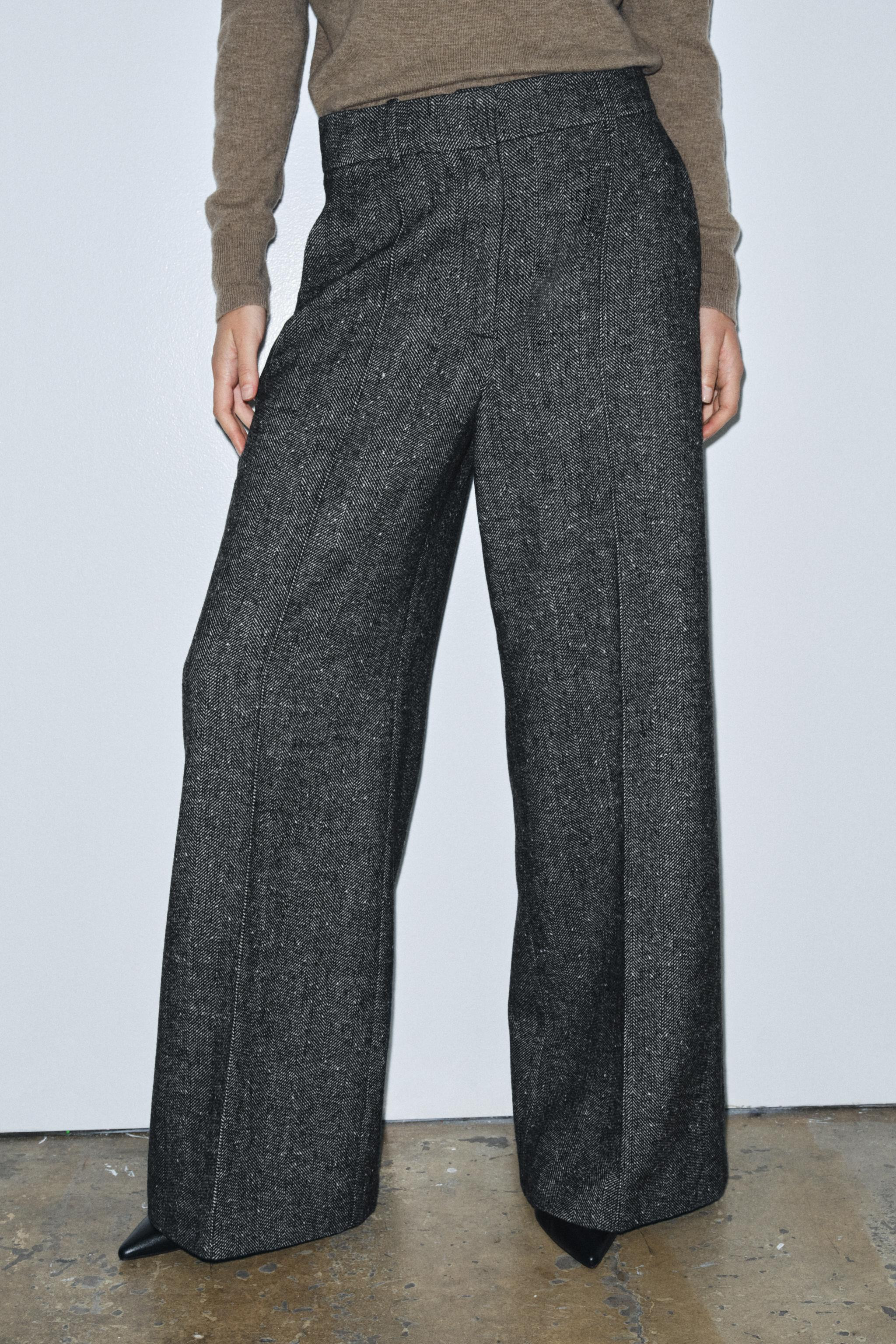 ZW COLLECTION WOOL BLEND TROUSERS | Zara US