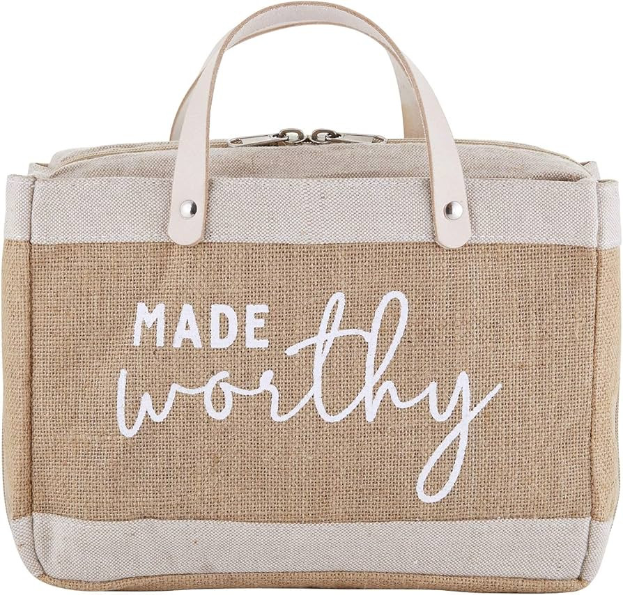 Creative Brands Burlap & Canvas Zippered Tote Style Carry Case Organizer Bible Cover at Faithwork... | Amazon (US)