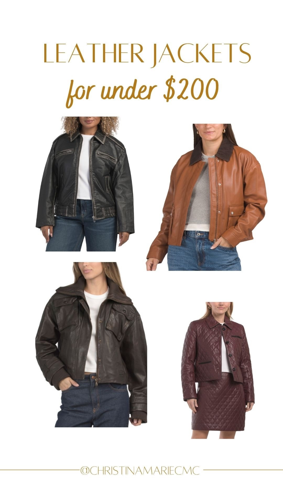 Real leather jackets under $200  fall jackets, winter jackets, 2025 leather jackets

#LTKSaleAlert #LTKSeasonal