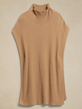 Mock-Neck Knit Poncho | Banana Republic Factory
