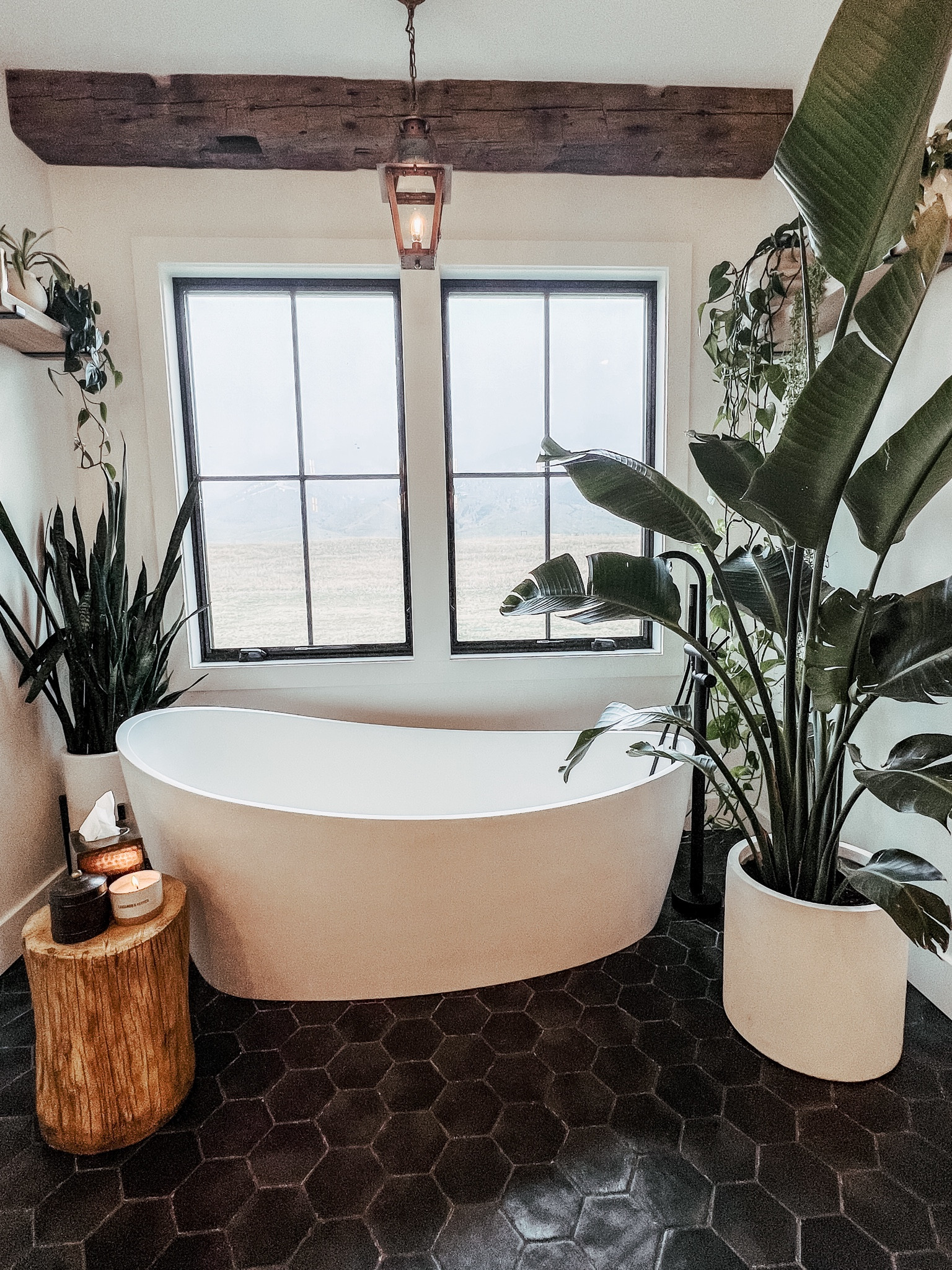 Our master bathroom JUNGLE around our bathtub!

#LTKHome