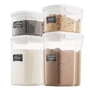 Airtight Food Storage Containers (4 Pack) With Lids - BPA Free Plastic - Dry Food Storage Contain... | Walmart (US)