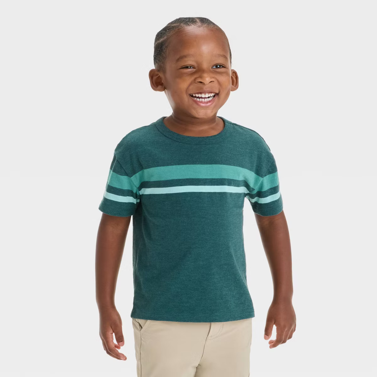 Toddler Boys' Chest Striped Graphic T-Shirt - Cat & Jack™ Green | Target
