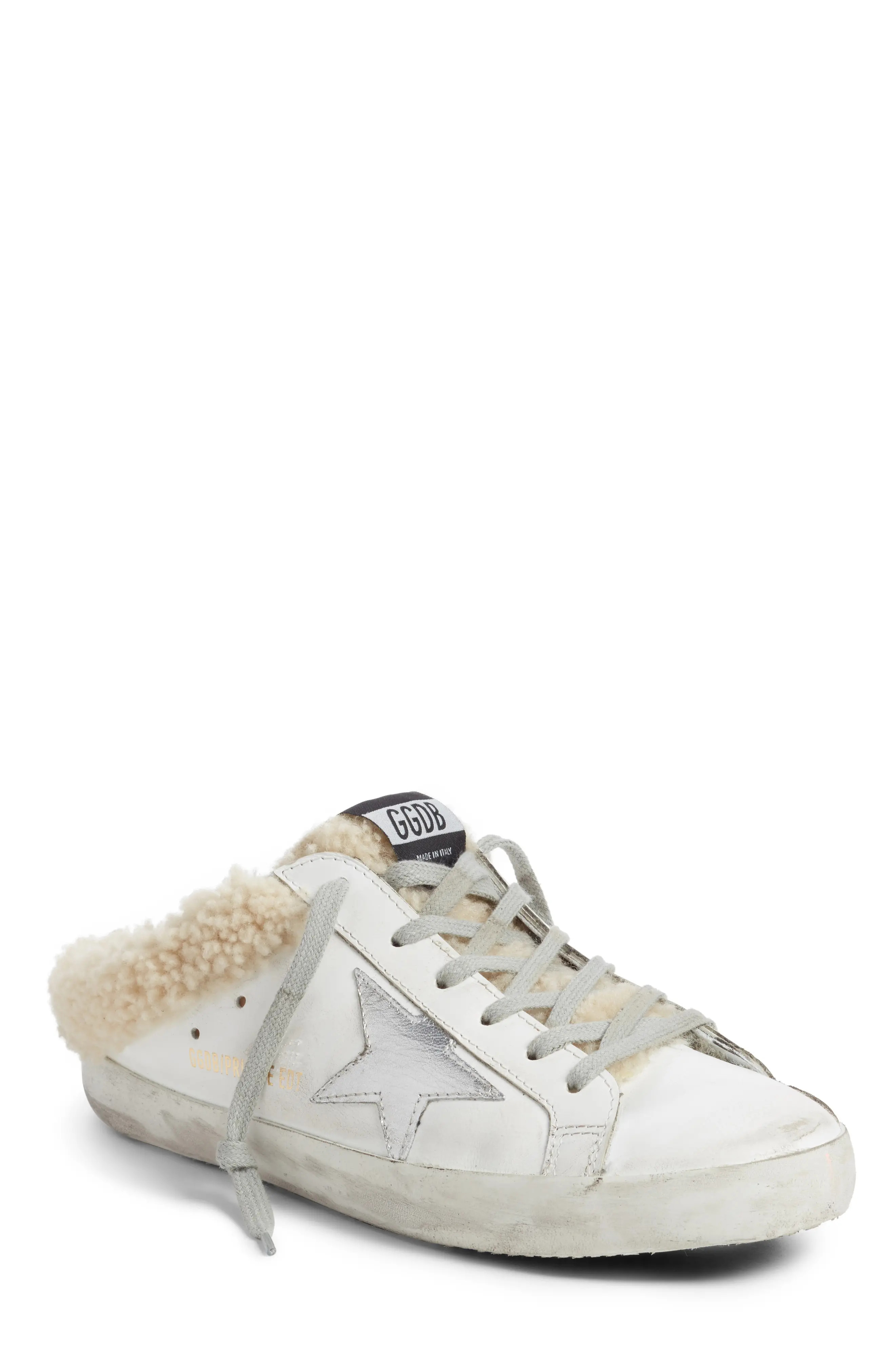 Sabot Superstar Genuine Shearling Slide Sneaker | Nordstrom