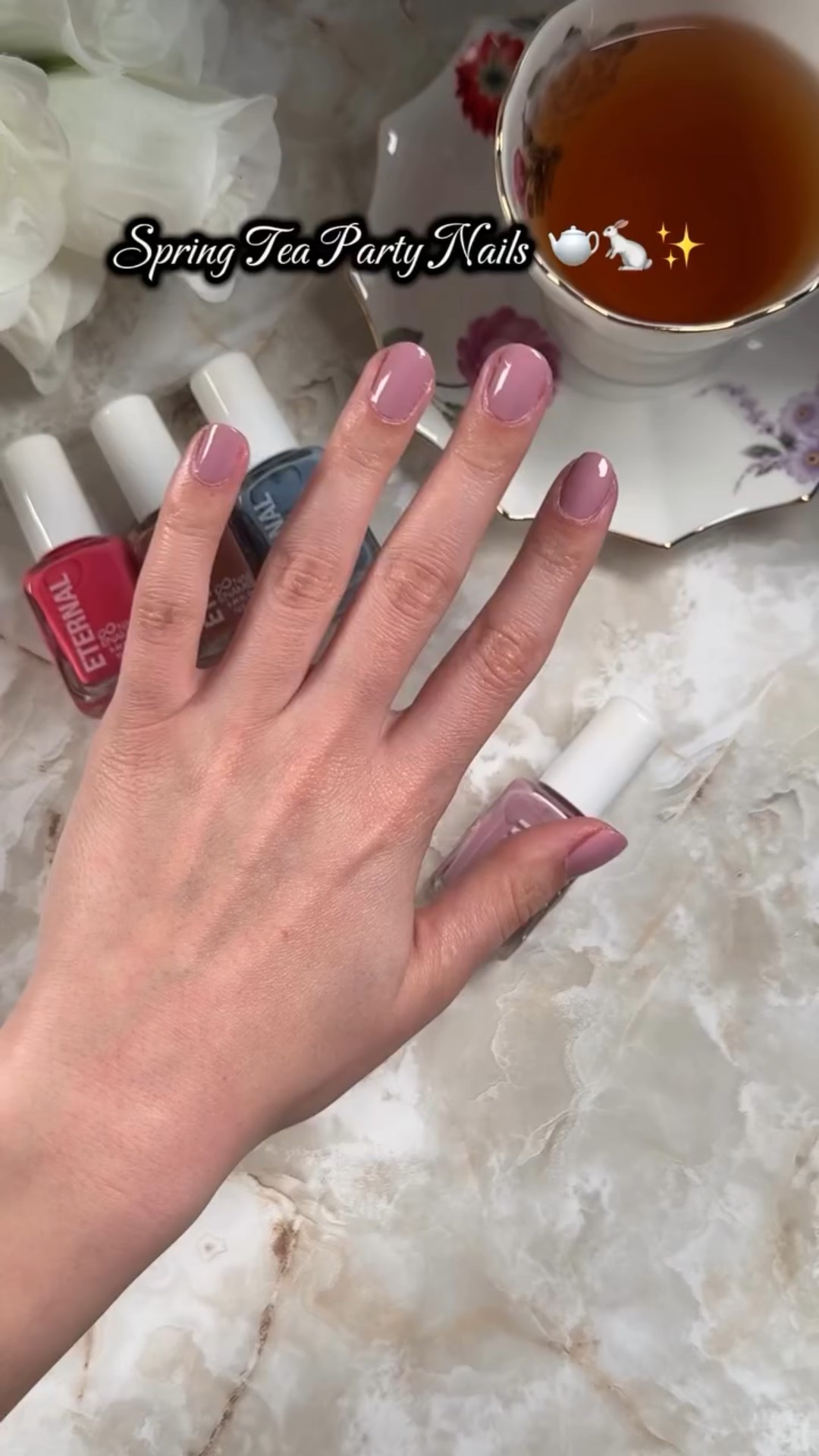 Down the rabbit hole into spring…🐇🫖
A whimsical manicure inspired by tea parties and wonderland using the Tea Time Collection from @eternalcosmetics
 
💅🏼Color: 19 Orchid
 
Thank you, Eternal Cosmetics for these beautiful nail polishes!
 
#nailinspo #springnails #springnailtrends #springnailinspo

#LTKSeasonal #LTKselfcare #LTKBeauty