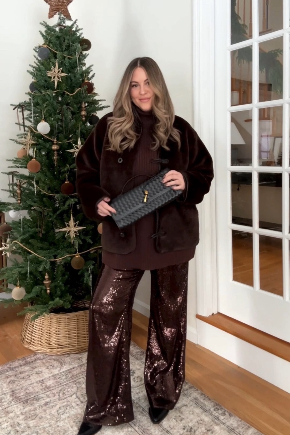 NYE outfit idea 〰️ S in sweater, M in coat, 8L in pants 

#LTKHoliday #LTKParties #LTKStyleTip