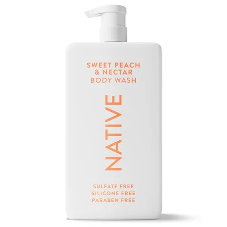 Native Body Wash, Sweet Peach & Nectar, Sulfate Free, 36 fl oz | Walmart (US)