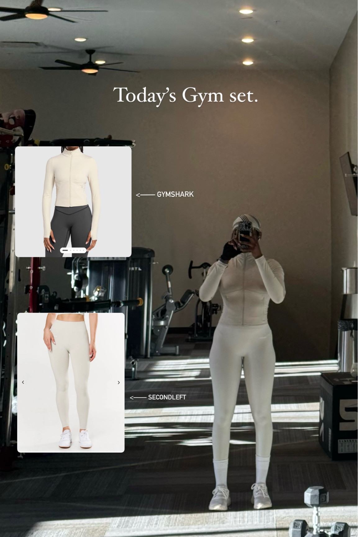 Today’s gym set ! First time wearing SecondLeft workout leggings and I love how comfortable they feel ! Paired with GymShark long sleeves zip on workout jacket that I love so much ! Hugs my body is well and super comfortable! 

#LTKHoliday #LTKGiftGuide #LTKCyberWeek