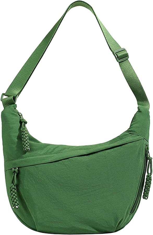 Crescent Shoulder Bag Nylon Crossbody Bag for Women Nylon Hobo Bags Slouchy Sling Purse Dumpling ... | Amazon (US)