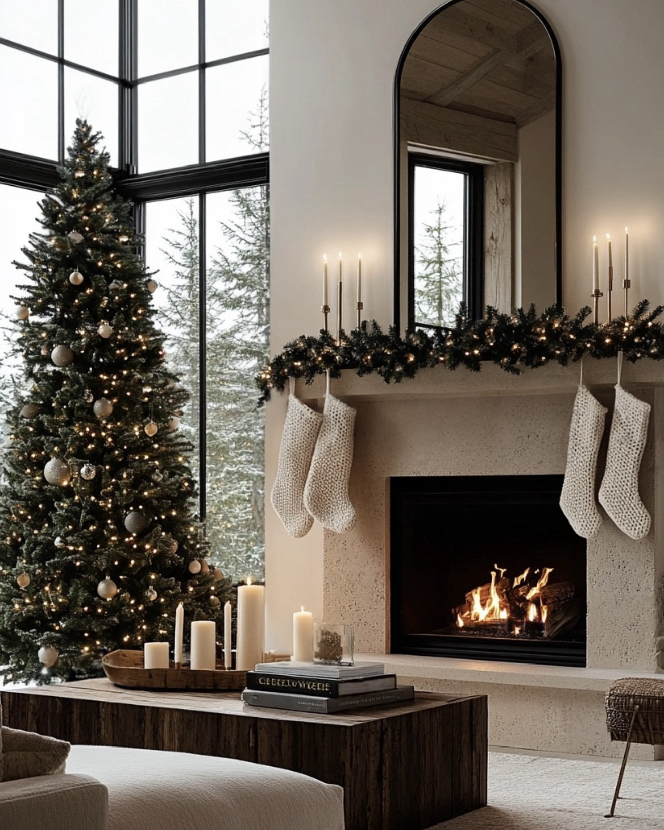 𝘈𝘴 𝘊𝘩𝘳𝘪𝘴𝘵𝘮𝘢𝘴 𝘢𝘱𝘱𝘳𝘰𝘢𝘤𝘩𝘦𝘴, 𝘵𝘩𝘦 𝘴𝘦𝘢𝘴𝘰𝘯 𝘪𝘴 𝘧𝘦𝘭𝘵 𝘪𝘯 𝘵𝘩𝘦 𝘥𝘦𝘵𝘢𝘪𝘭𝘴. 🤍✨

Soft neutrals, clean contrast, and layered greenery create a stunning glow in this modern transitional home design. 

#LTKHome #LTKSeasonal #LTKHoliday