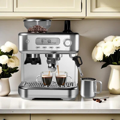 Espresso Coffee Maker, Professional Espresso Coffee Maker With Built In Grinder | Wayfair North America