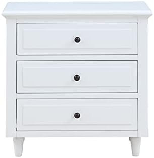 JSKJ Modern Style Nightstand with 3 Drawers, Wood Bedside Table End Table for Small Spaces, Accent T | Amazon (US)