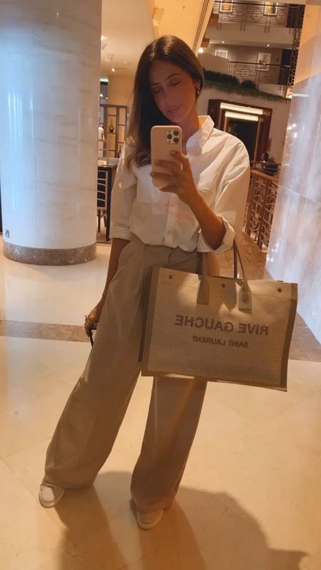 Comfortable and chic outfit for my drive to the resort 
These sneakers are so so comfortable and chic 
Linen fabric and very stretchy 
Fit true to size 

#LTKtravel #LTKworkwear #LTKshoecrush