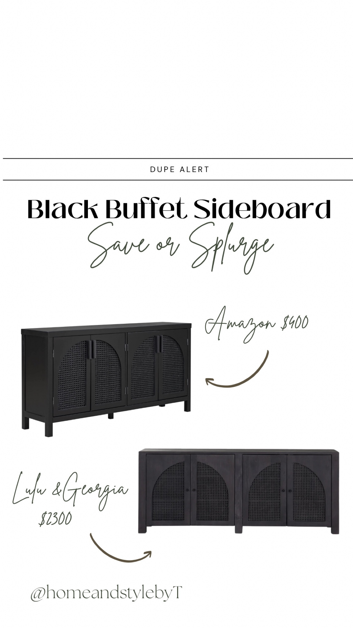 Dupe alert! Black credenza 

#LTKFind #LTKhome