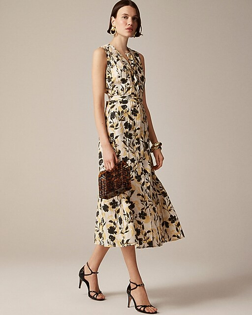 Seamed midi dress with removable belt | J. Crew US