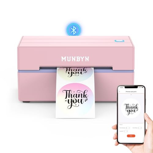 MUNBYN Bluetooth Thermal Label Printer, Wireless 4x6 Shipping Label Printer | Amazon (US)