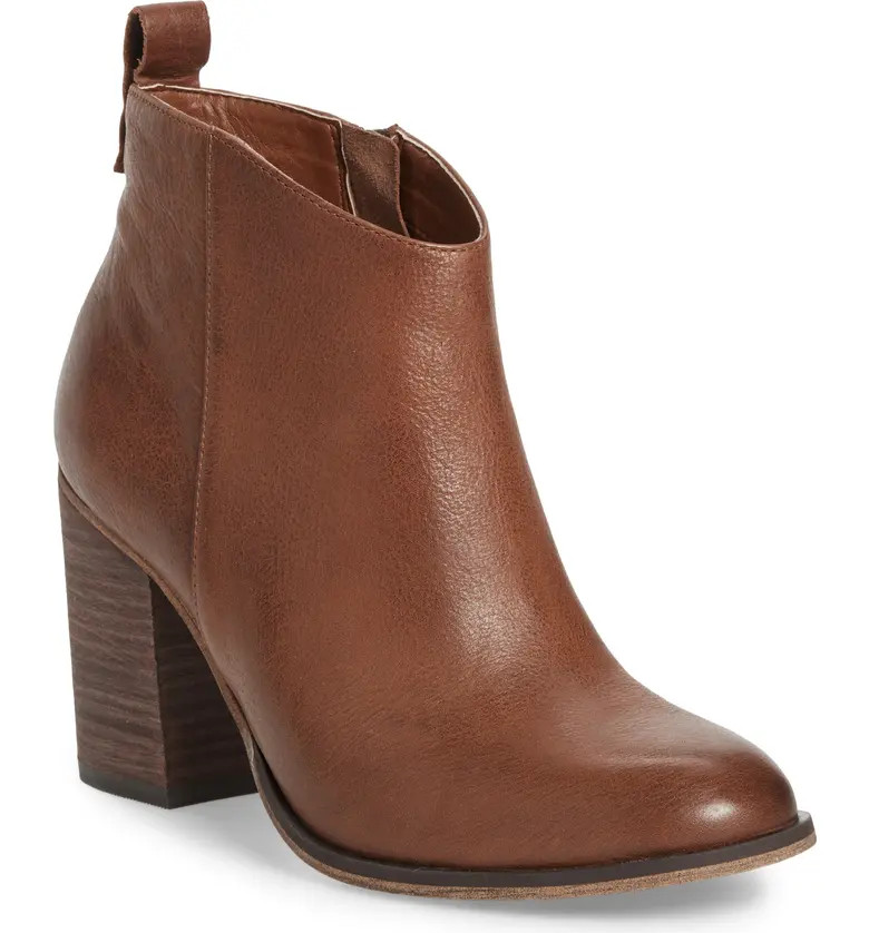 BP. BP Lance Leather Block Heel Bootie | Nordstromrack | Nordstrom Rack