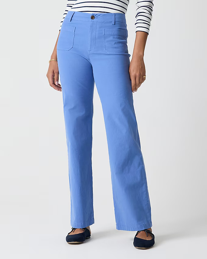 Lizzie high-rise patch-pocket wide-leg pant | J.Crew Factory