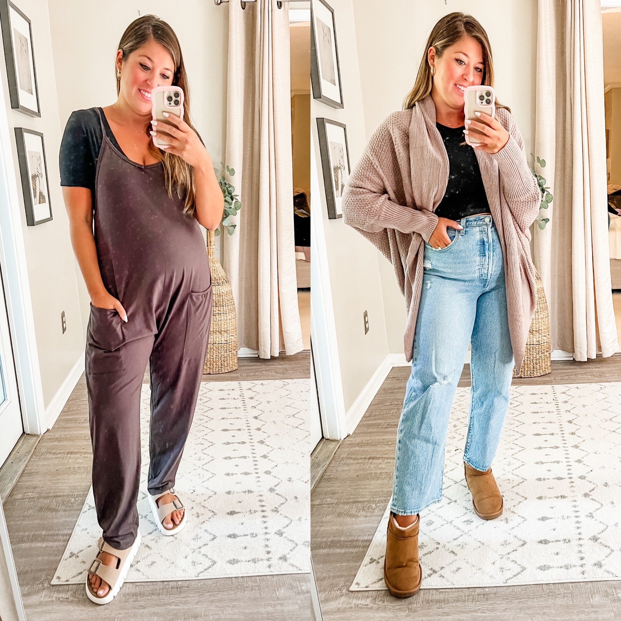 Comfy casual fall outfits, fall jumpsuit, sweaters and jeans 

Wearing a large and 12/31 in jeans 

#LTKstyletip #LTKSeasonal #LTKfindsunder50