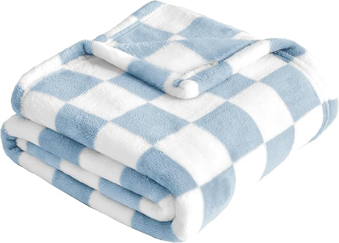 Yurhap Checkered Baby Blanket Fleece Baby Blankets for Boys, Ultra Soft Cozy Fluffy Infant Toddle... | Amazon (US)