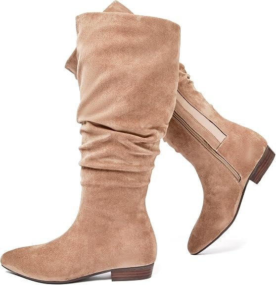 Women's Extra Wide Calf Knee High Boots True Wide Width Slouchy Ladies Boots, Comfortable Plus Si... | Amazon (US)