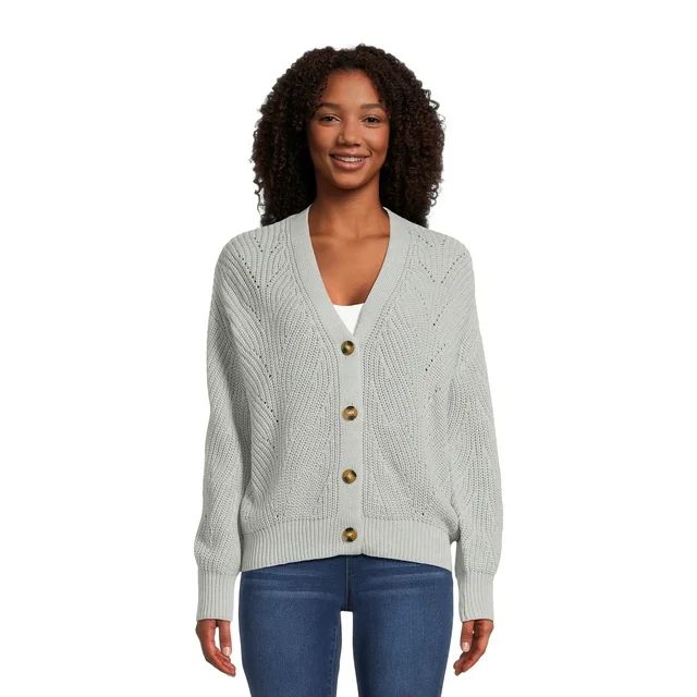 Time and Tru Women's Boyfriend Cardigan | Walmart (US)